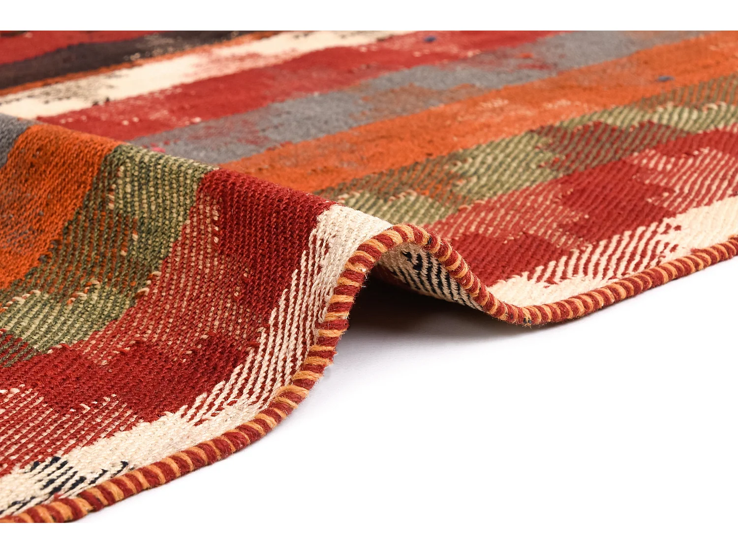 Tapis de laine 135x184 rouge Jajim