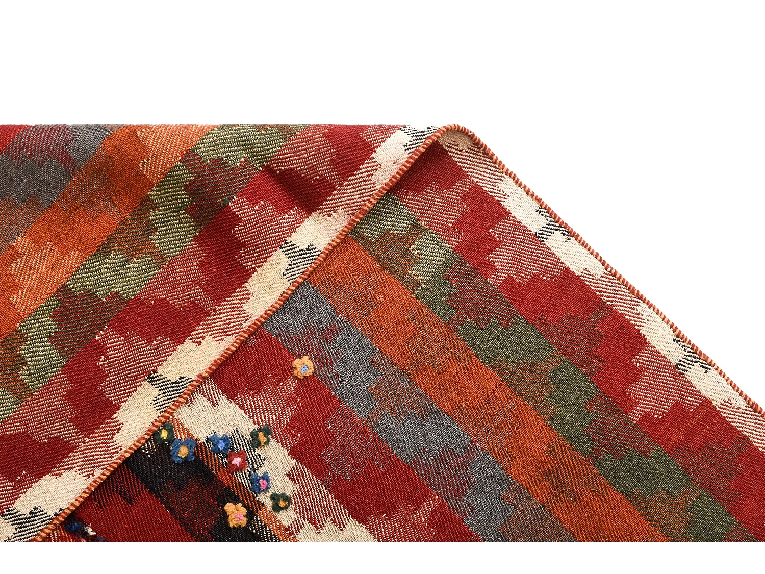 Tapis de laine 135x184 rouge Jajim