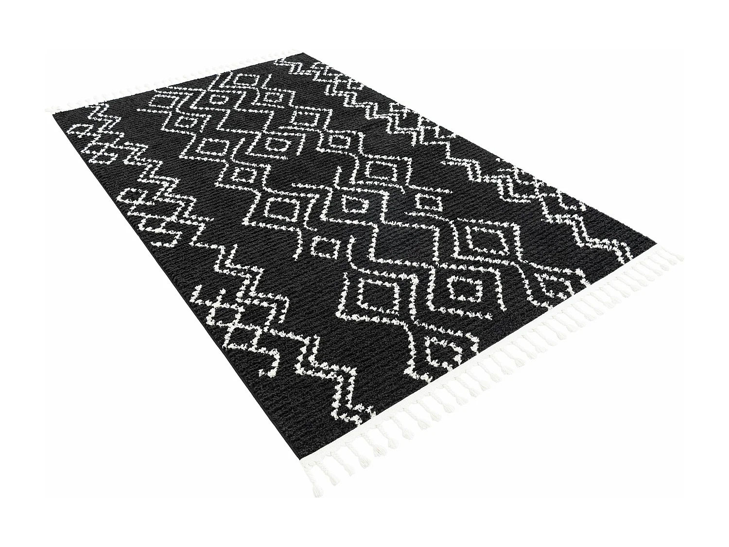 Hochflorteppich 160x245 Schwarz Frauenfeld Classic