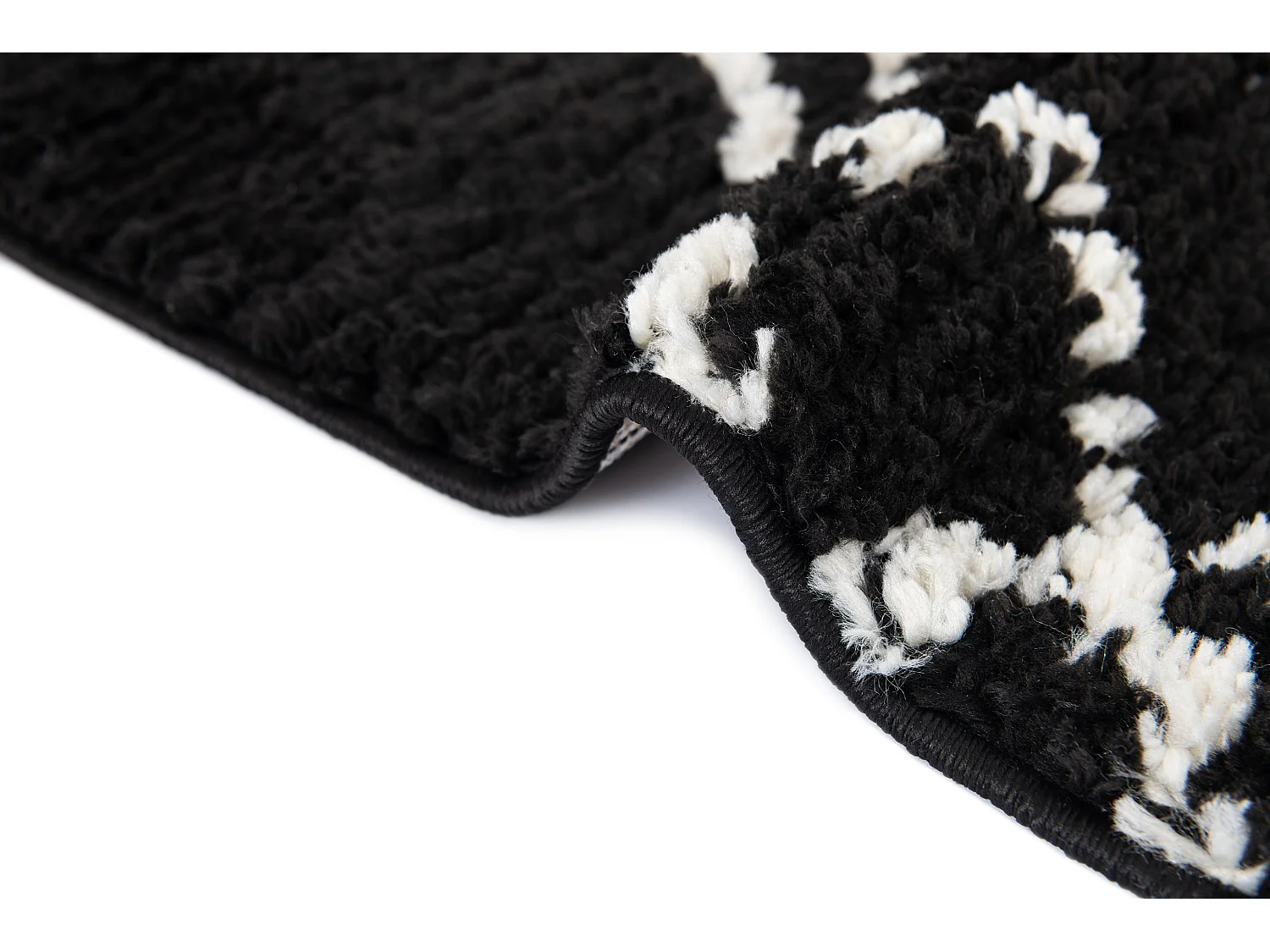 Tapis shaggy 160x245 noir Frauenfeld Classic