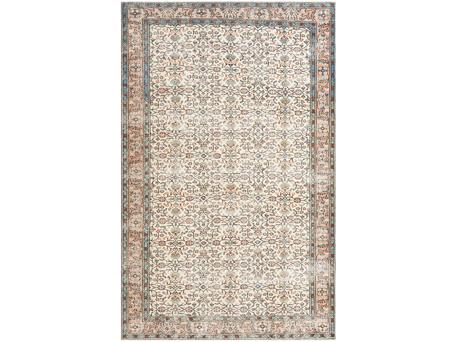 Tappeto in lana 193x302 beige Ultra Vintage