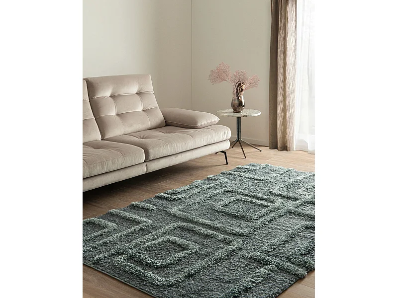 Hochflorteppich 125x185 Blau Thun Artem