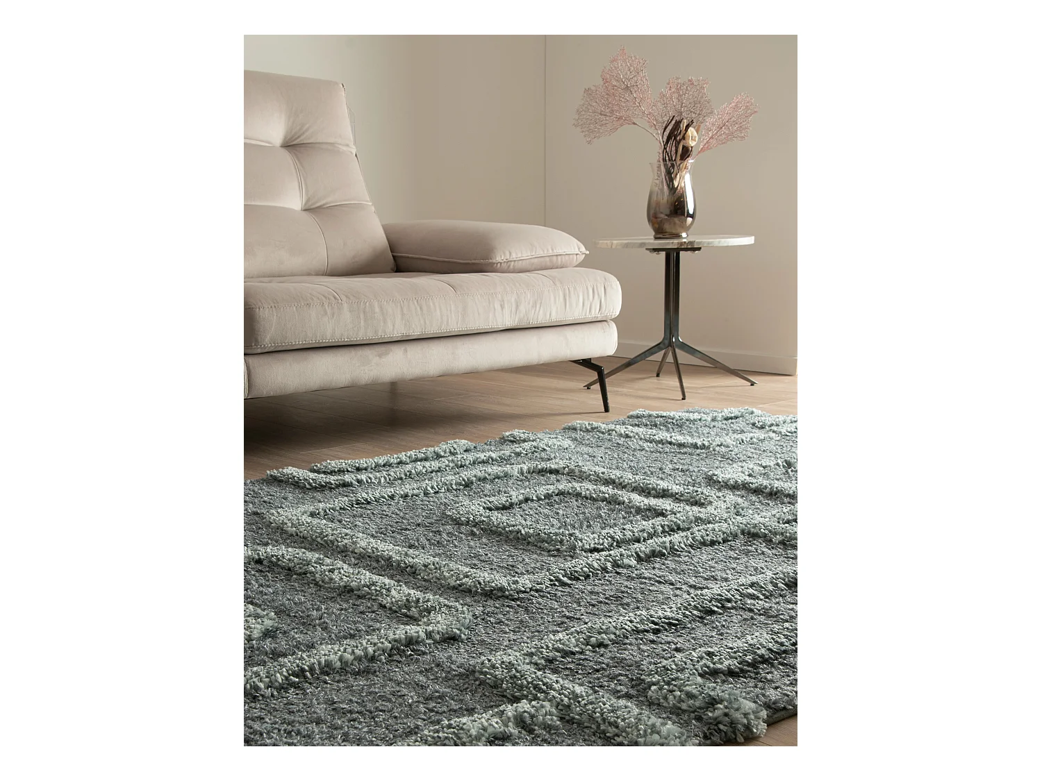 Tappeto shaggy  125x185 Blu Thun Artem