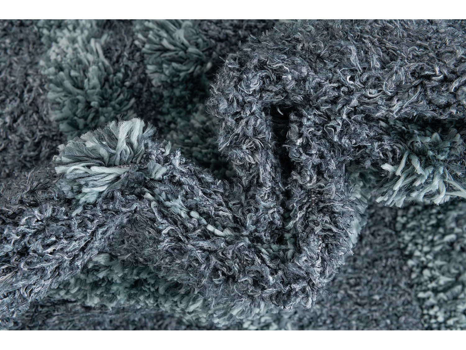 Tapis shaggy 125x185 Bleu Thun Artem