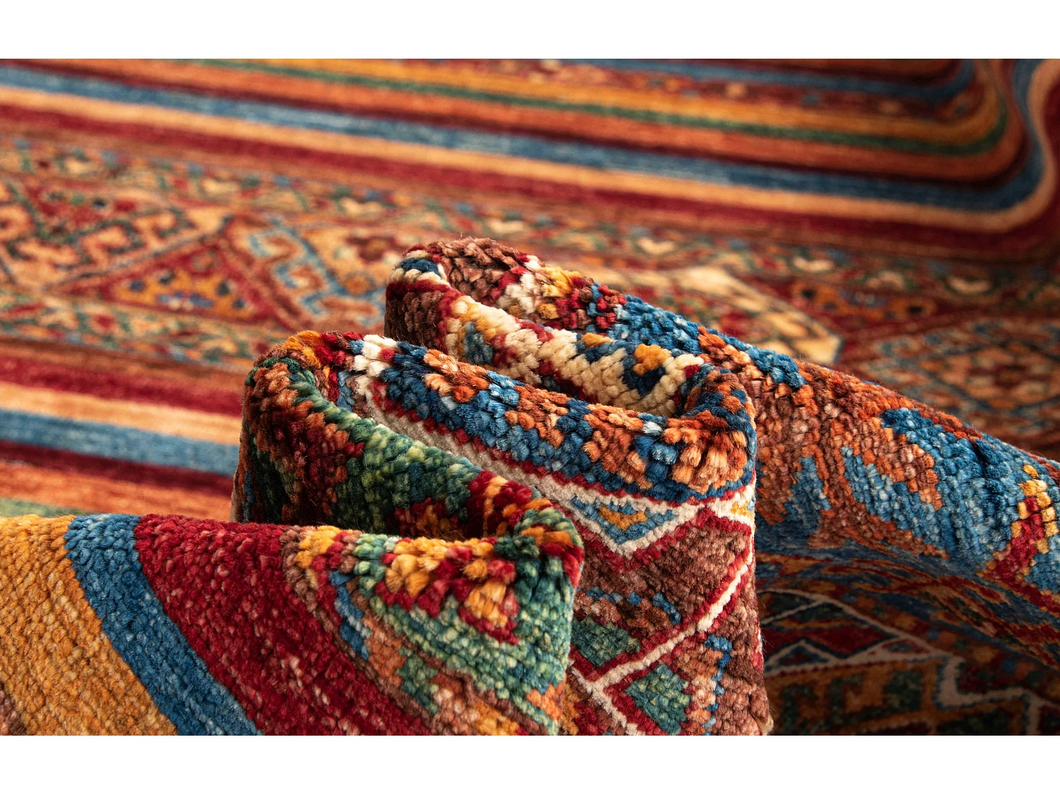 Tapis de laine 170x251 rouge Torkman