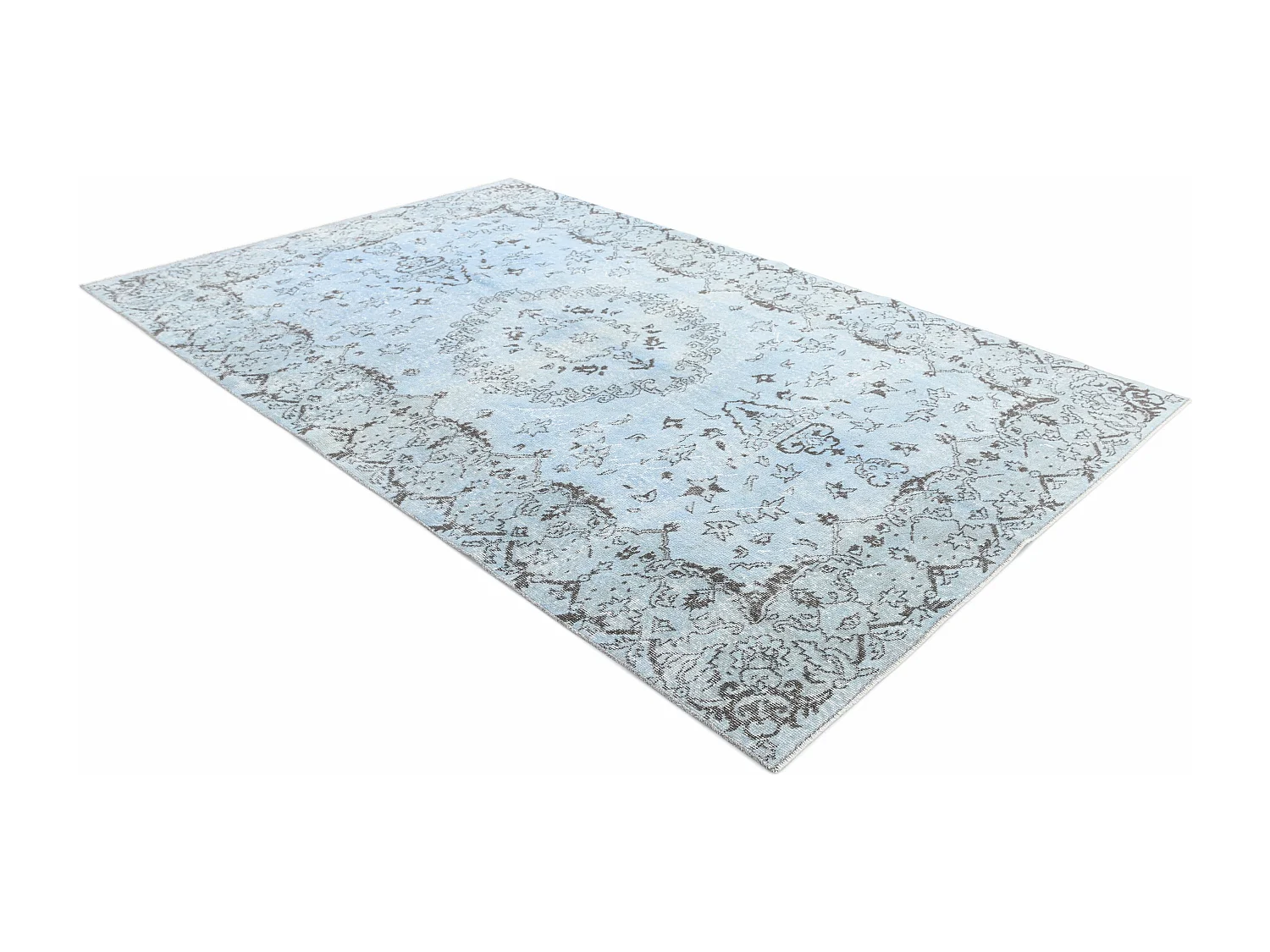 Tapis de laine 168x287 Bleu Ultra Vintage