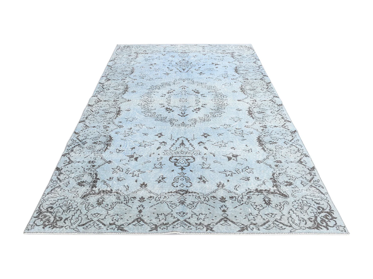 Tapis de laine 168x287 Bleu Ultra Vintage