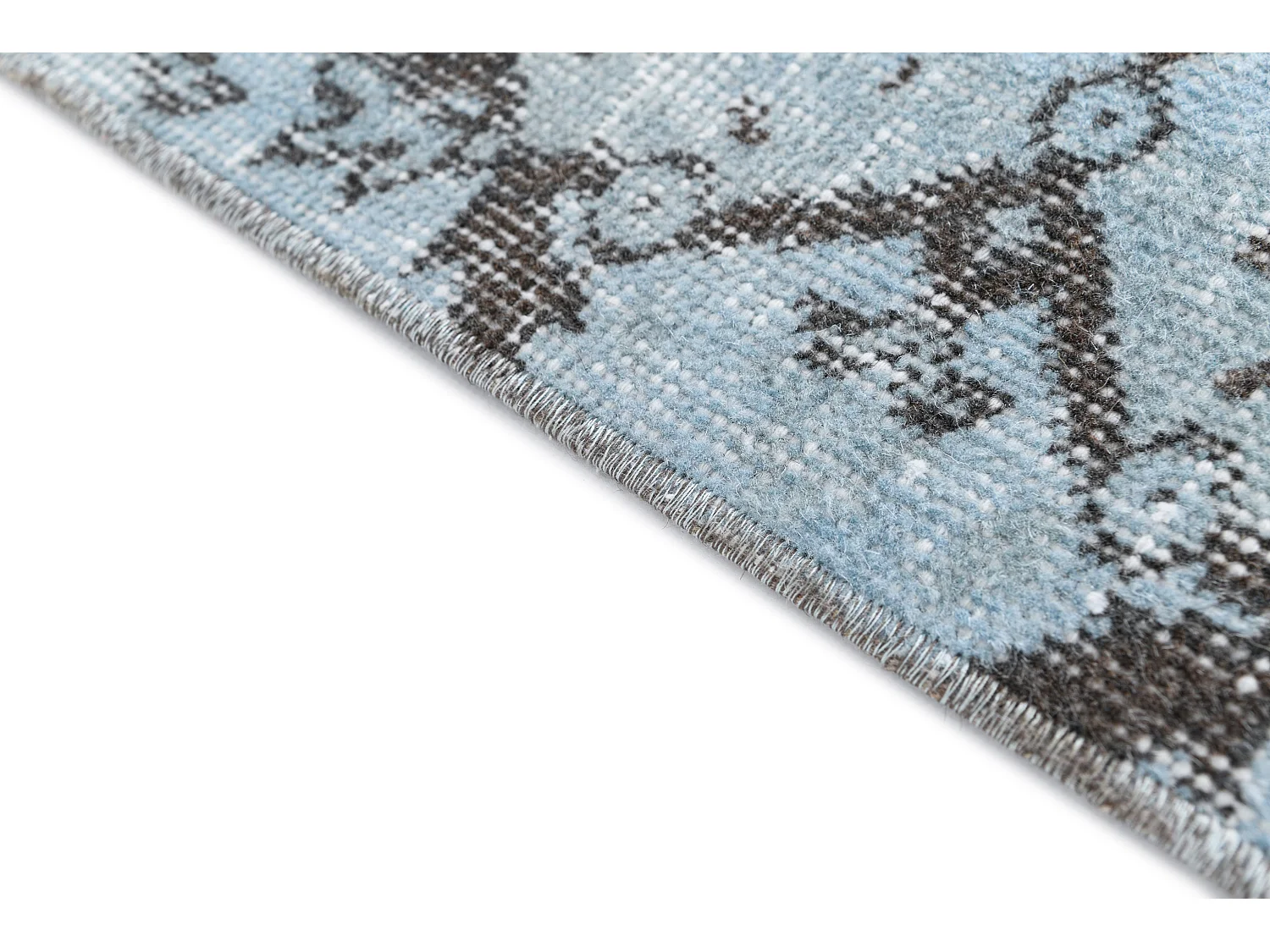 Tapis de laine 168x287 Bleu Ultra Vintage