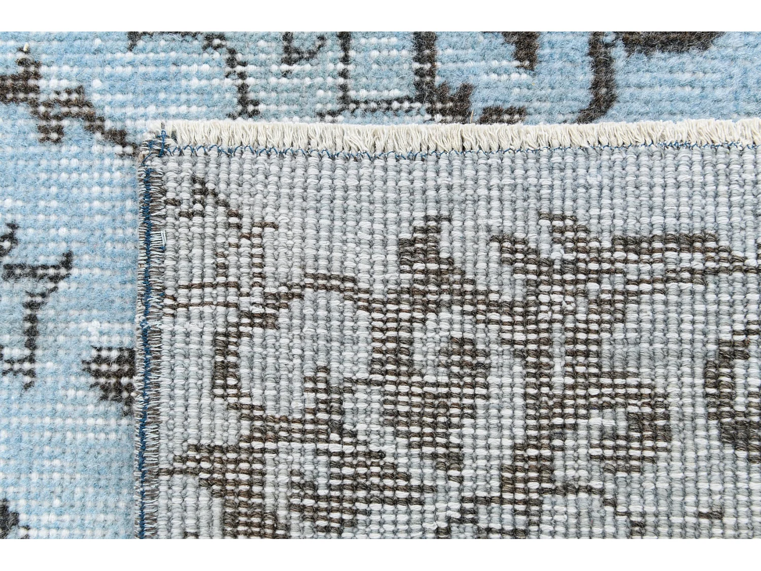 Tapis de laine 168x287 Bleu Ultra Vintage