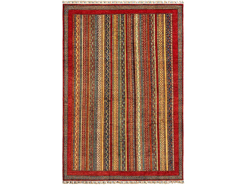 Tapis de laine 202x291 rouge Torkman