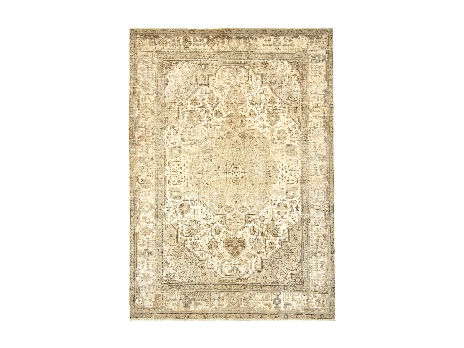 Tapis de laine 203x288 blanc crème Vintage Royal