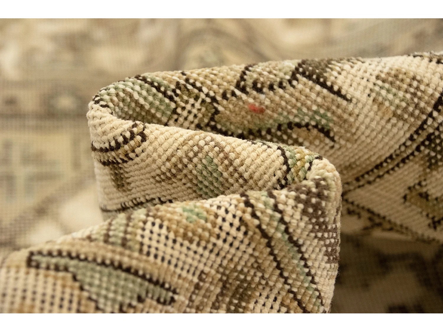 Tapis de laine 203x288 blanc crème Vintage Royal