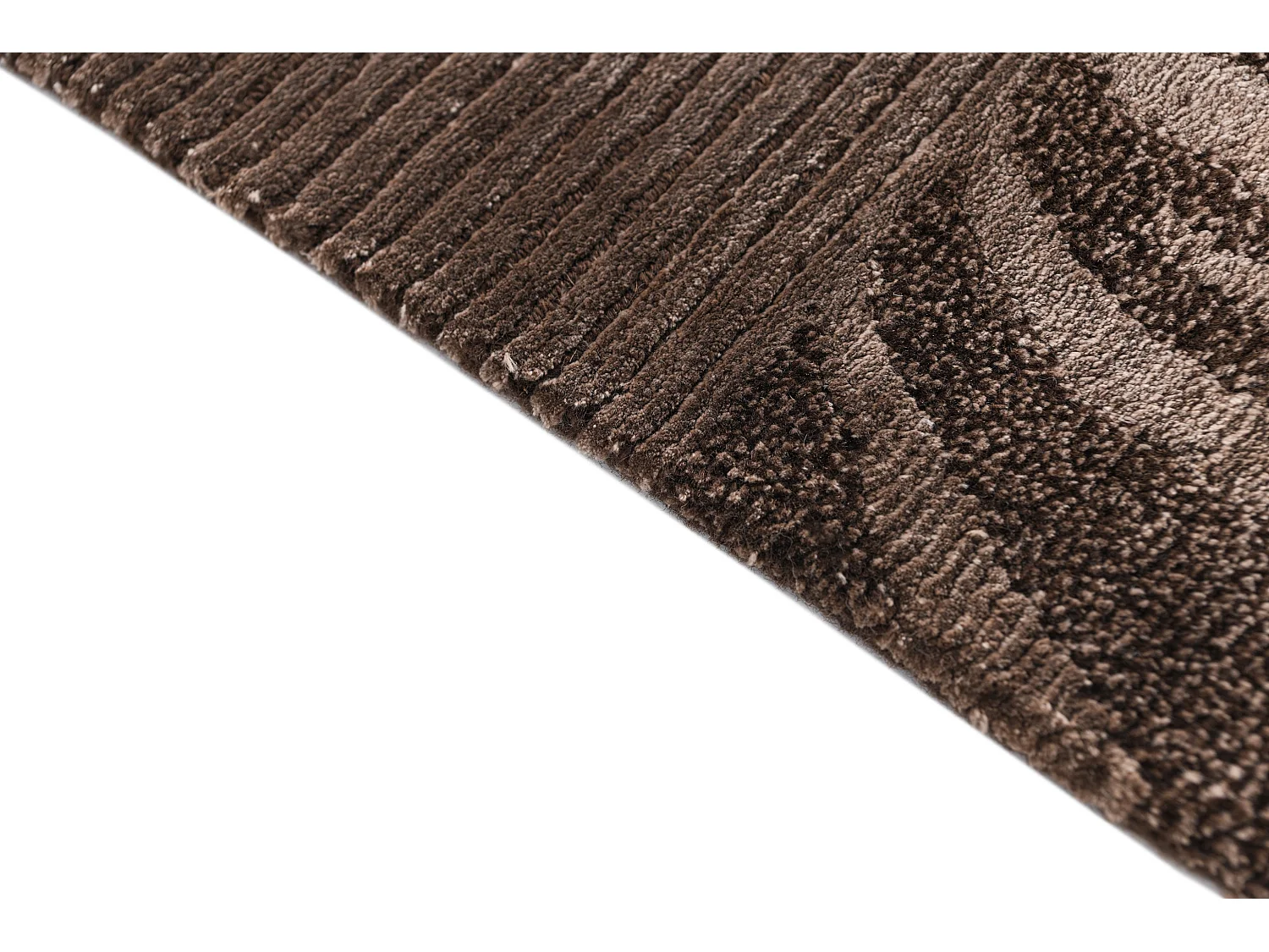 Tapis de couloir en laine 84x307 brun Darya