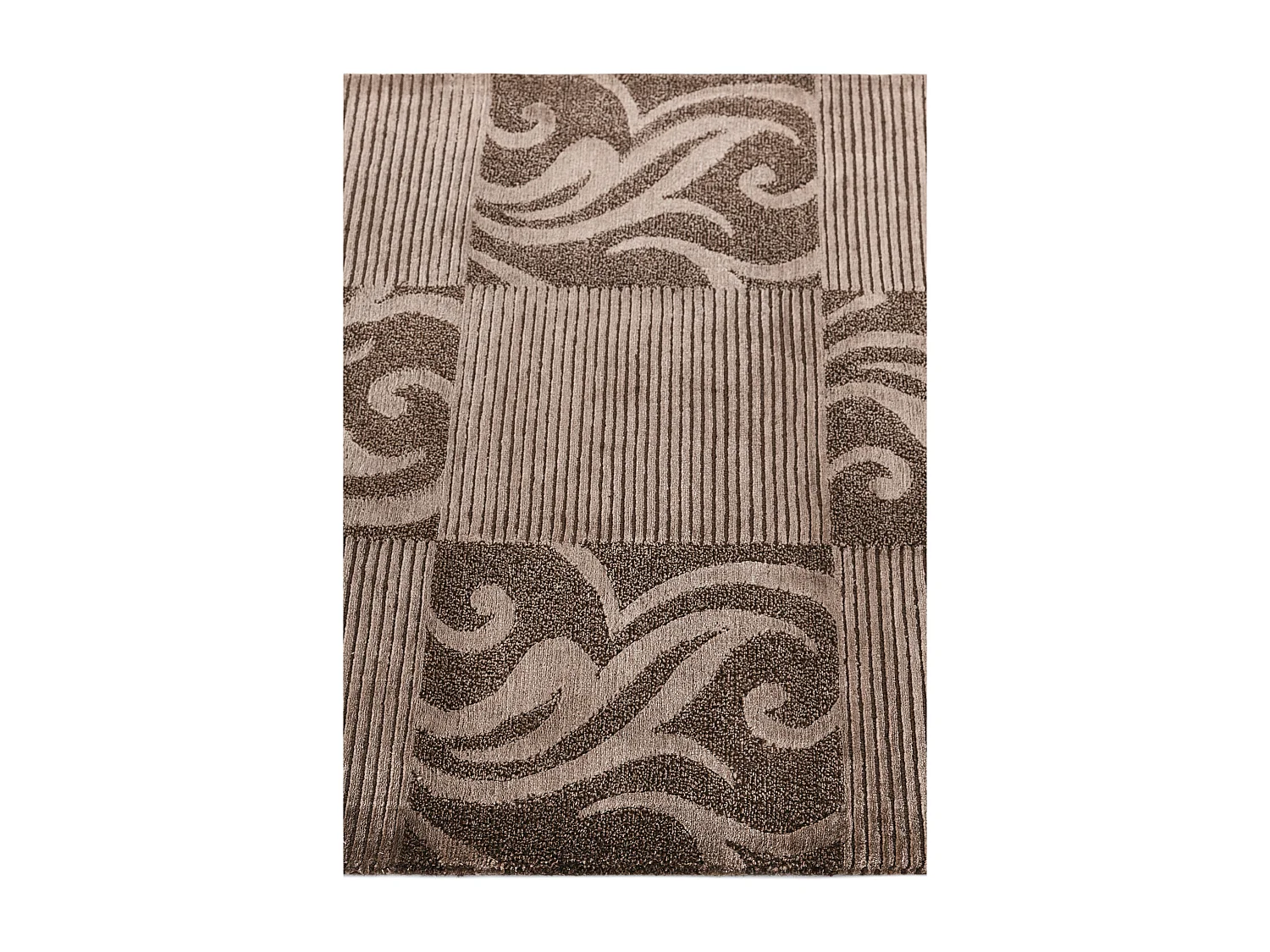 Tapis de couloir en laine 84x307 brun Darya