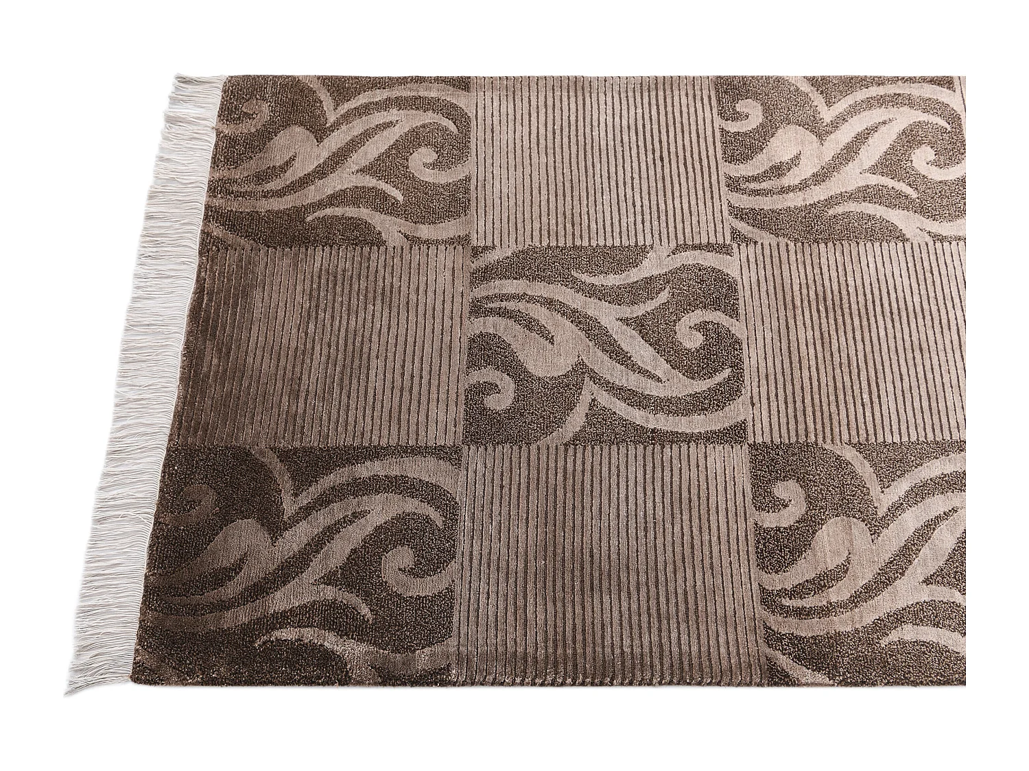 Tapis de couloir en laine 84x307 brun Darya