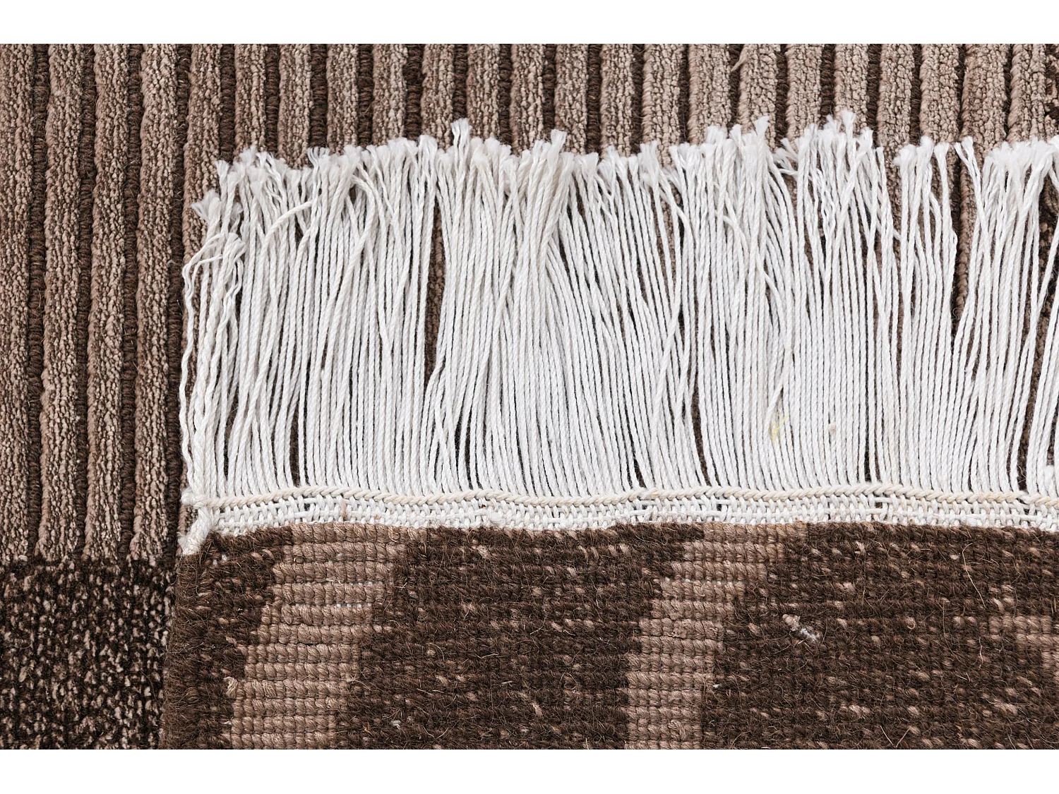 Tapis de couloir en laine 84x307 brun Darya