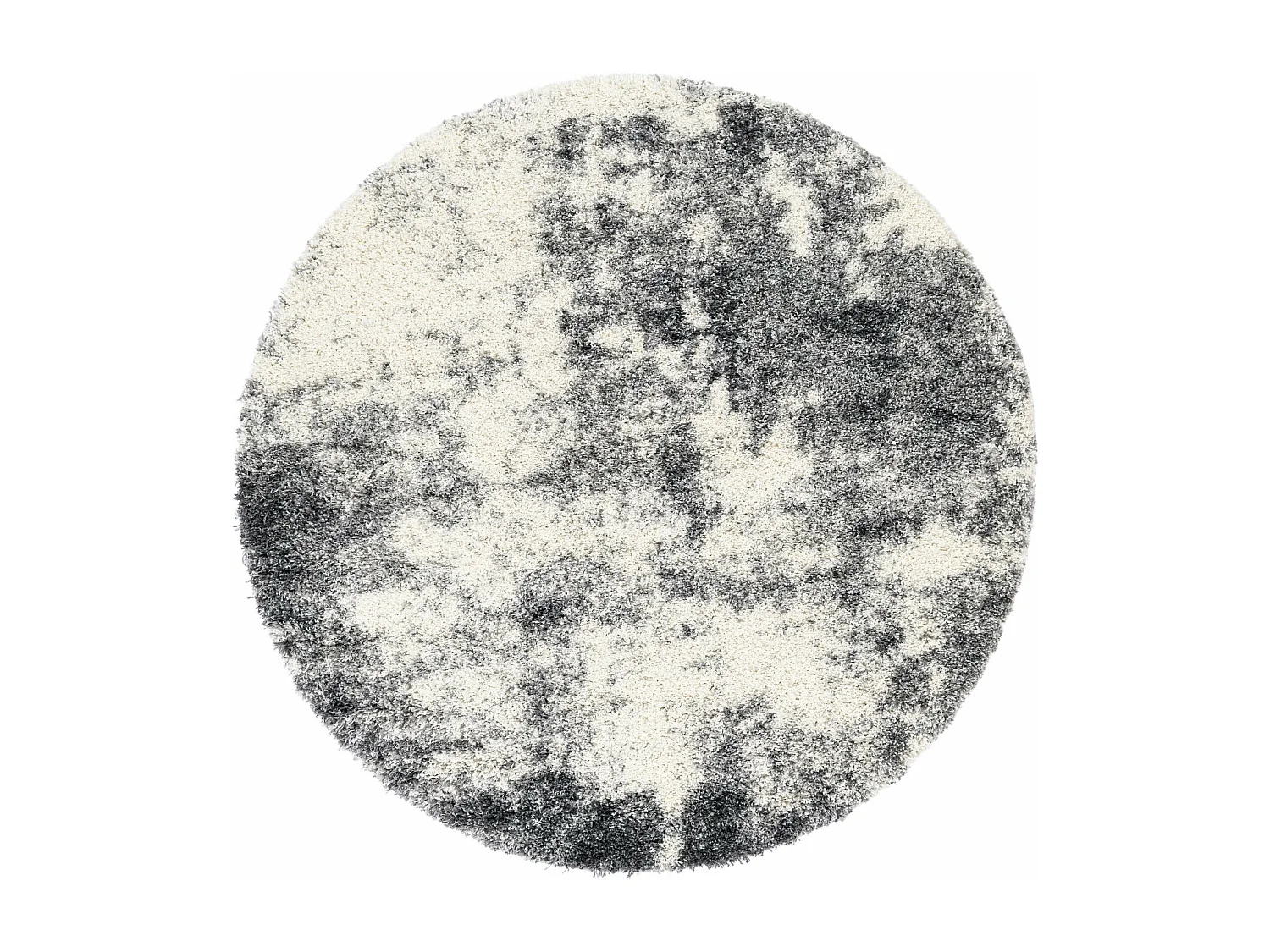 Tapis shaggy 125x125 beige - gris pierre Lachen Haze