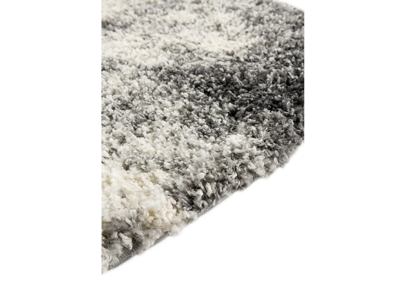 Tapis shaggy 125x125 beige - gris pierre Lachen Haze