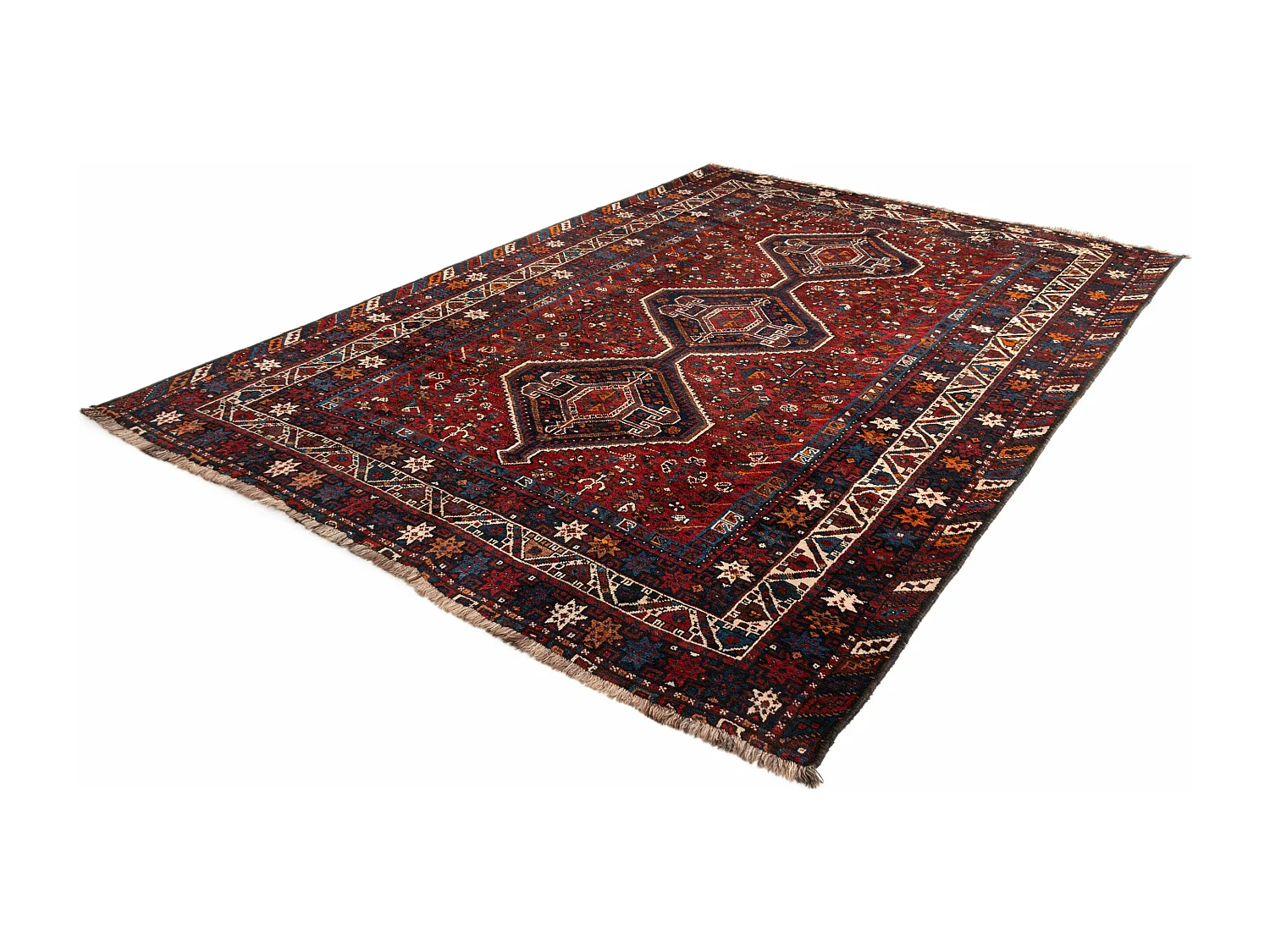 Tapis de laine 218x319 rouge Ghashghai