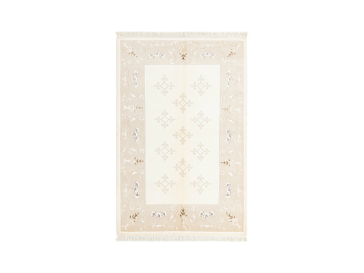 Tapis de laine 122x188 beige Darya