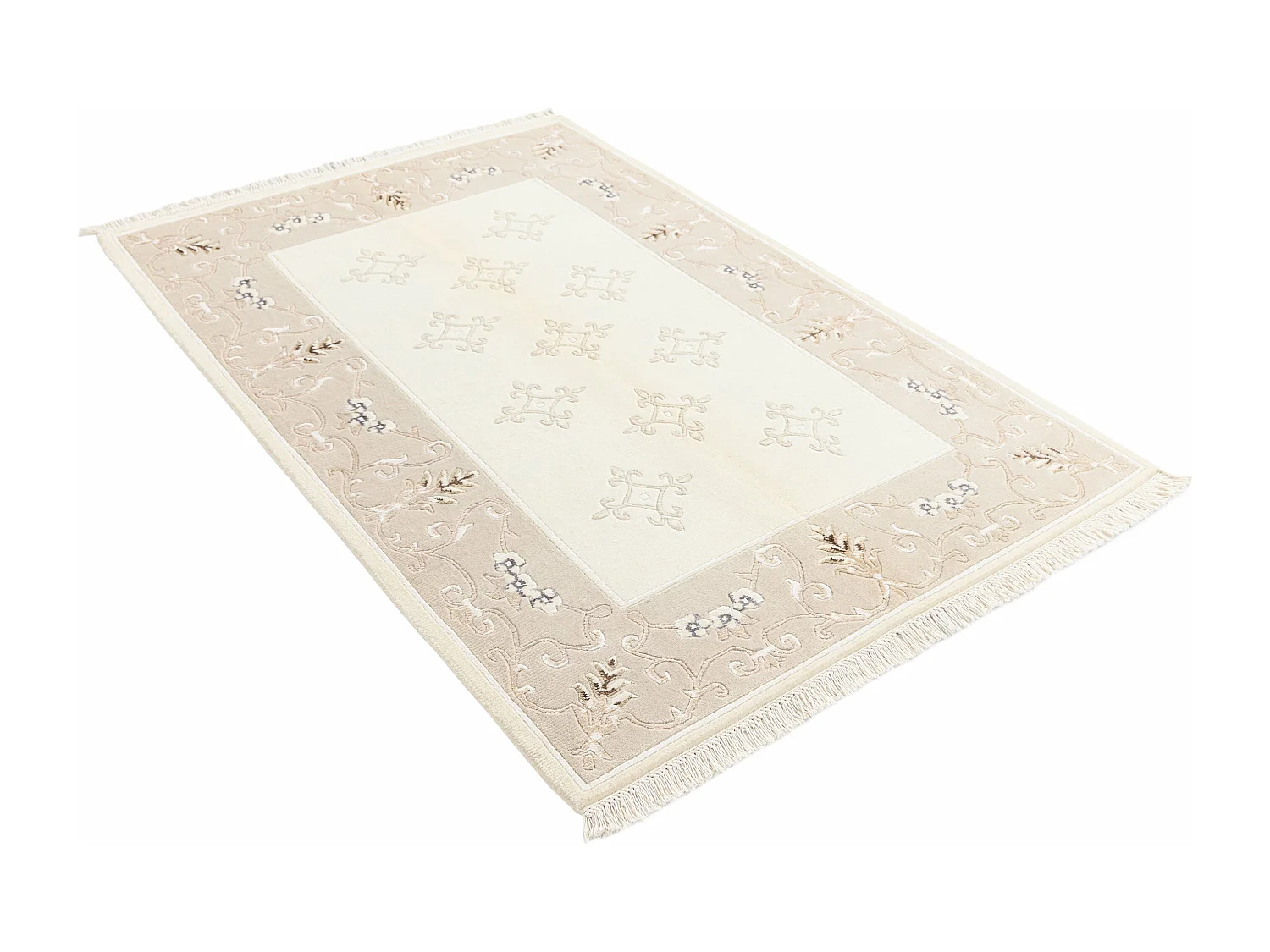 Wollteppich 122x188 Beige Darya