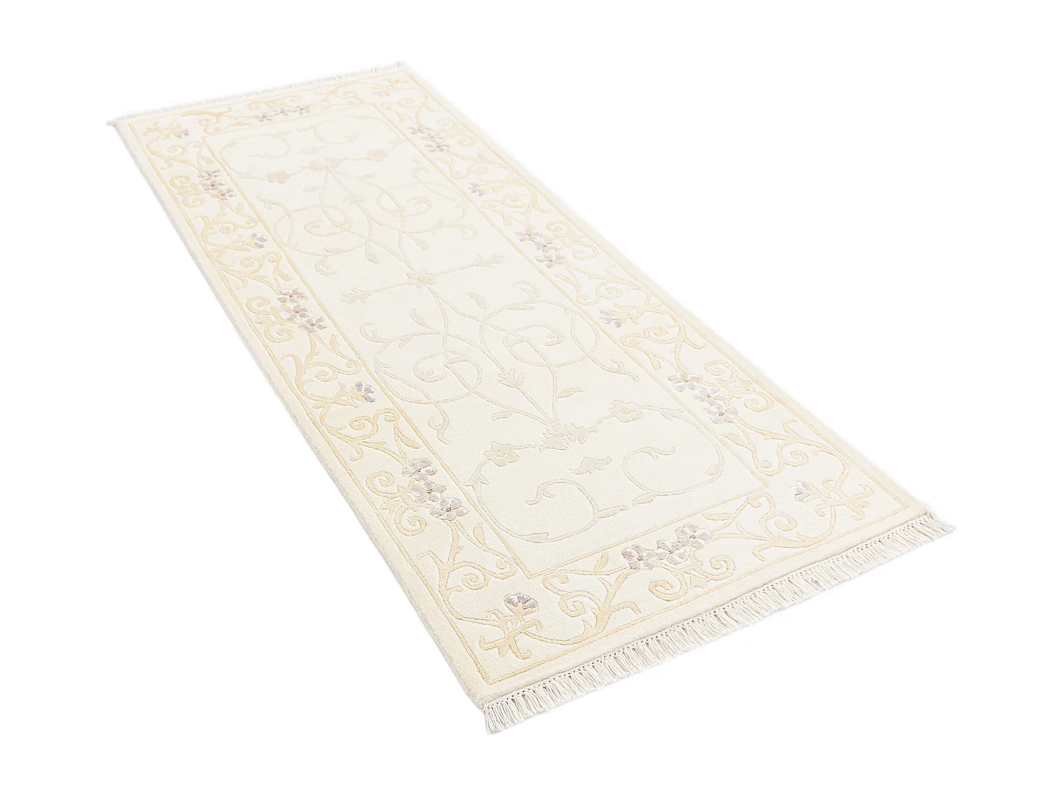 Tapis de couloir en laine 79x201 beige Darya