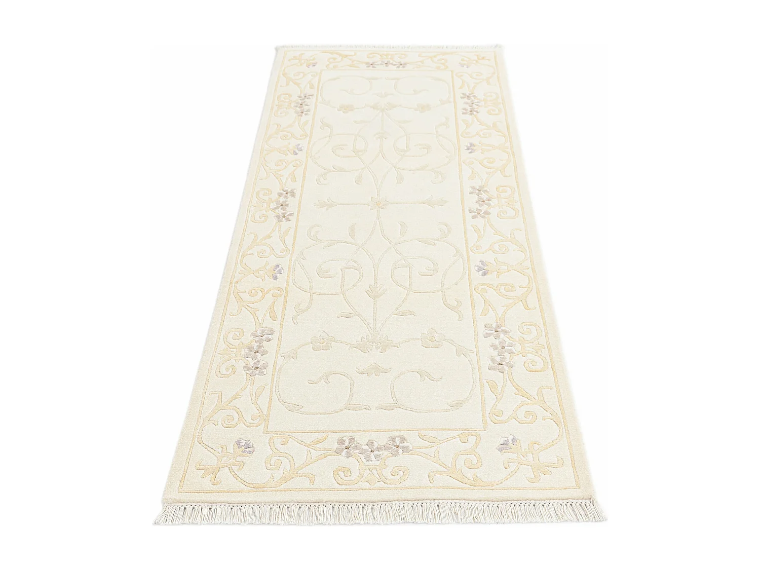 Tapis de couloir en laine 79x201 beige Darya