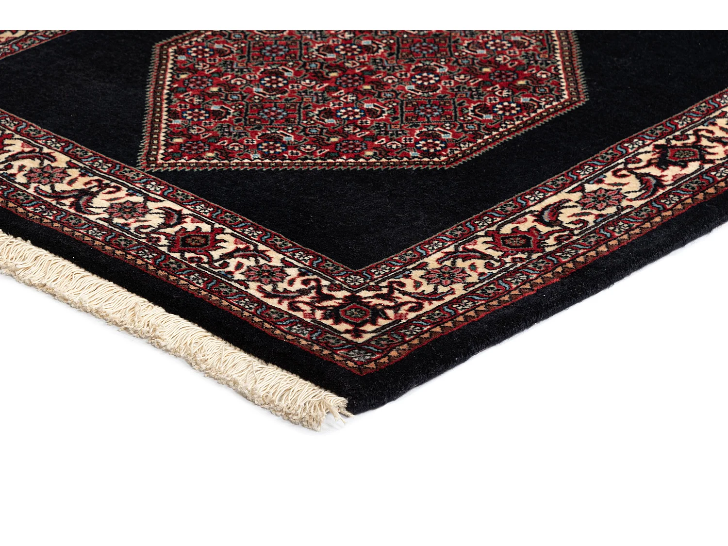 Loper-Woltapijt 232x75 Zwart Bidjar