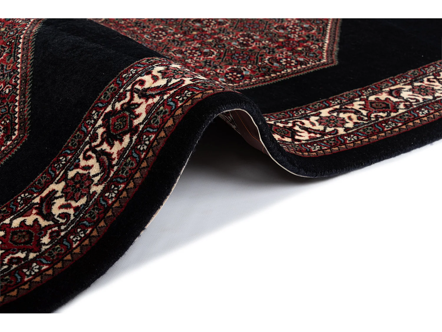 Loper-Woltapijt 232x75 Zwart Bidjar