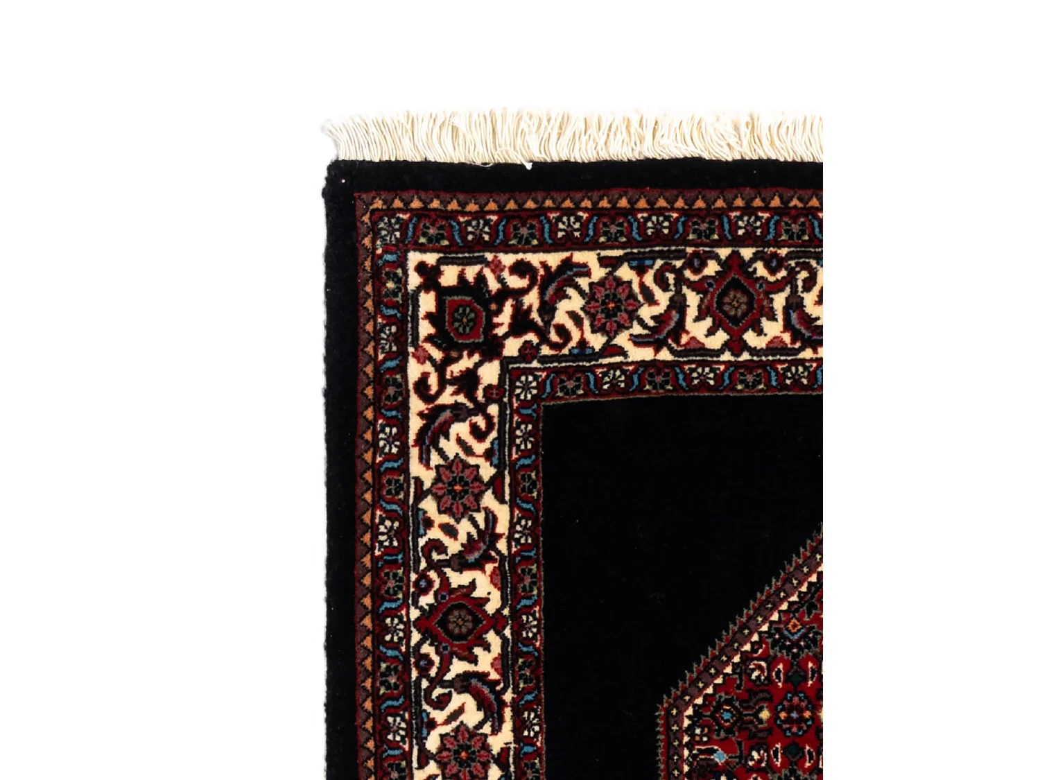 Tapis de couloir en laine 75x232 noir Bidjar