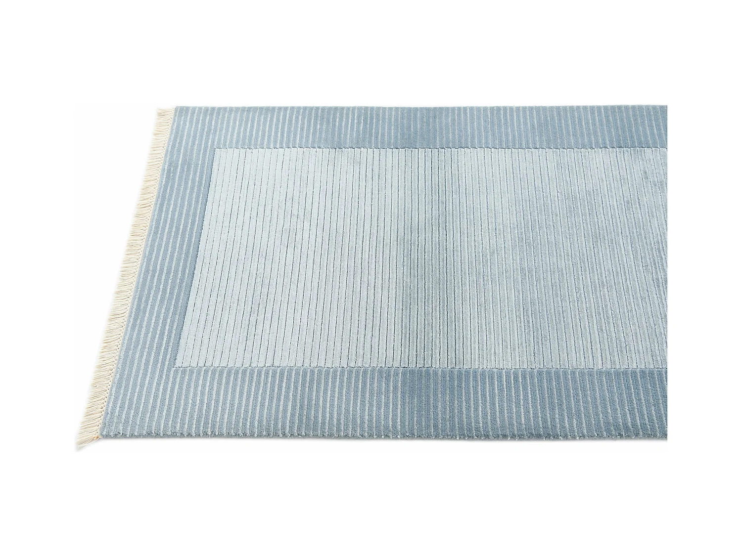 Läufer-Wollteppich 79x198 Blau Darya