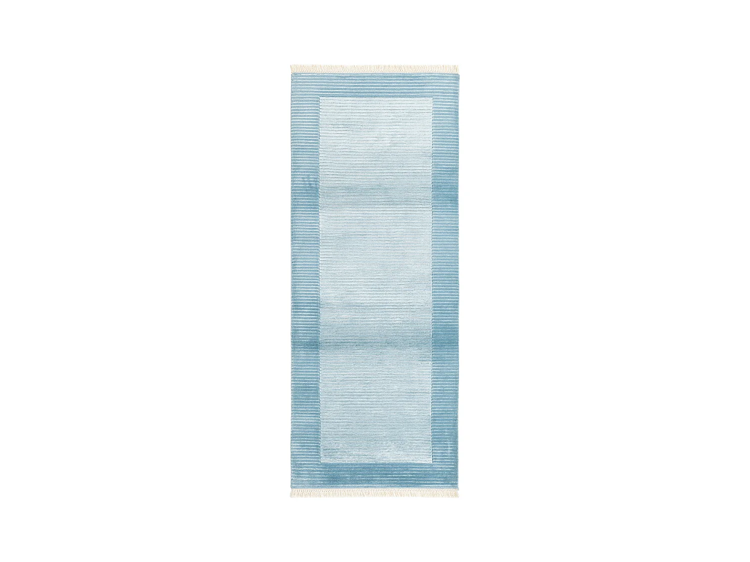 Tapis de couloir en laine 79x198 bleu Darya