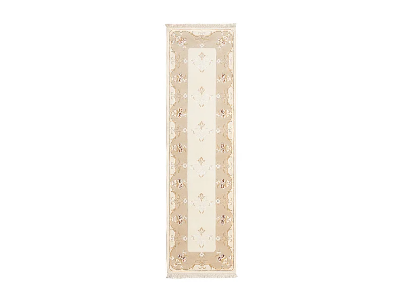 Läufer-Wollteppich 81x300 Beige Darya