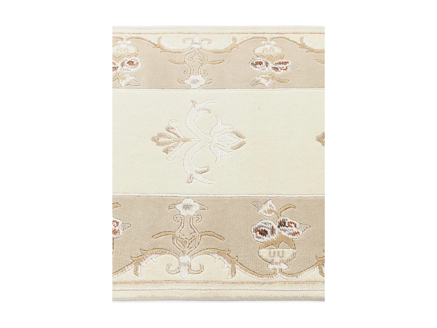 Läufer-Wollteppich 81x300 Beige Darya