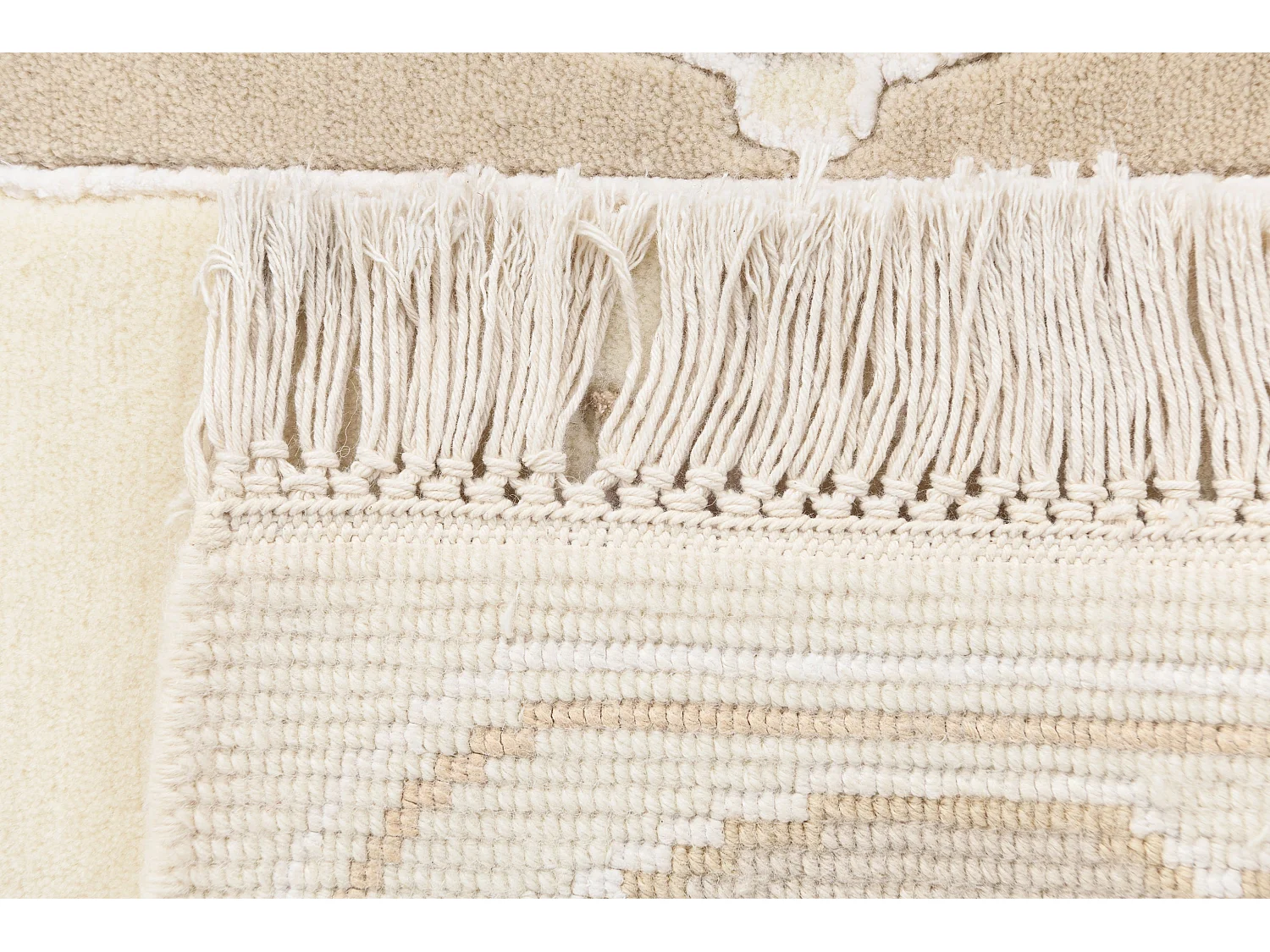 Läufer-Wollteppich 81x300 Beige Darya