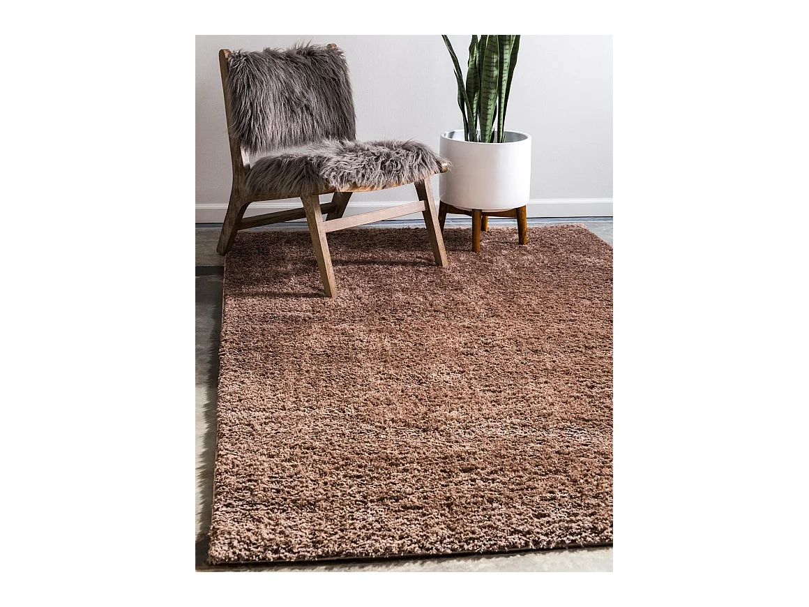 Tapis shaggy 160x245 brun Luzern
