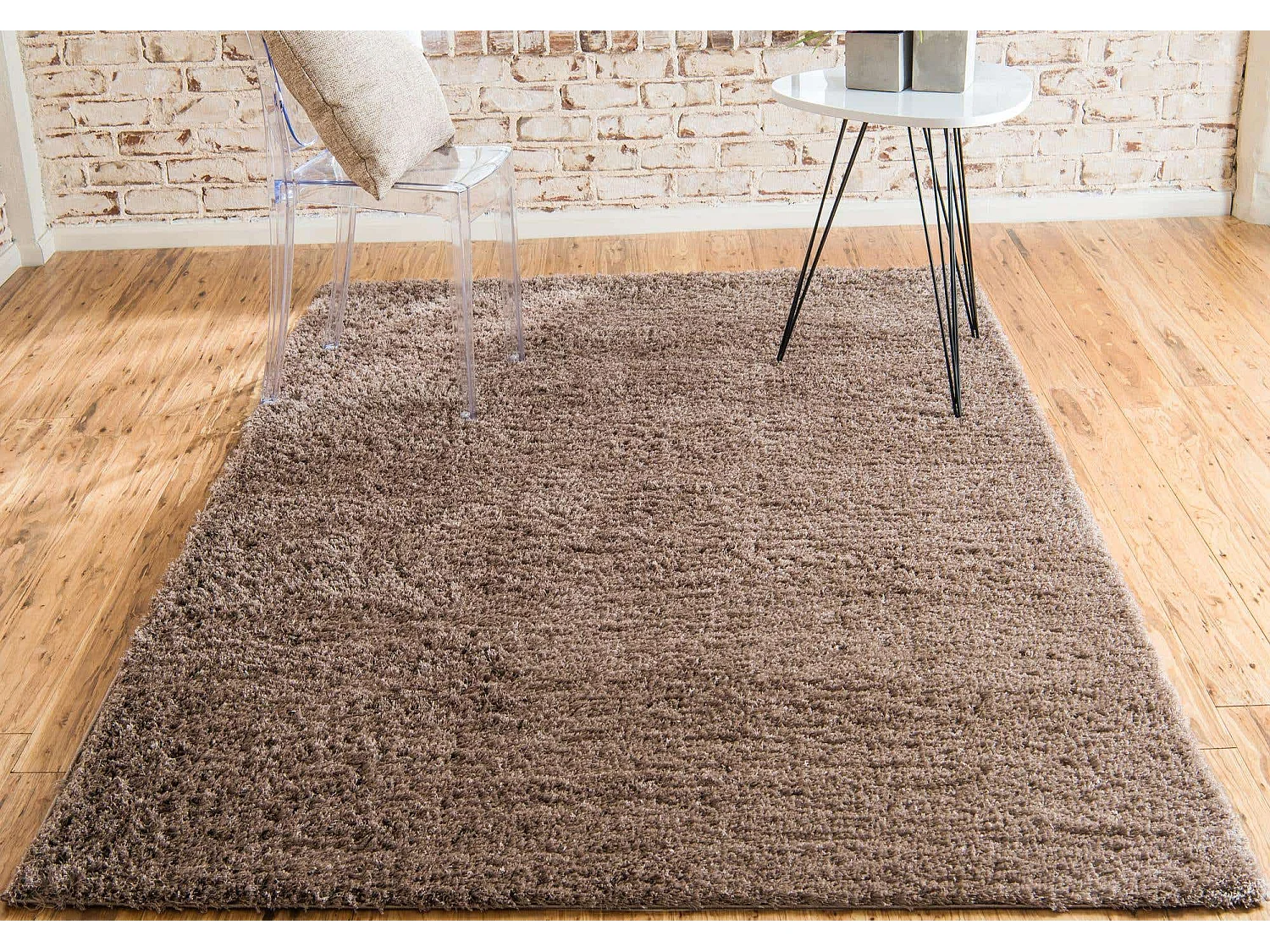Tapis shaggy 160x245 brun Luzern