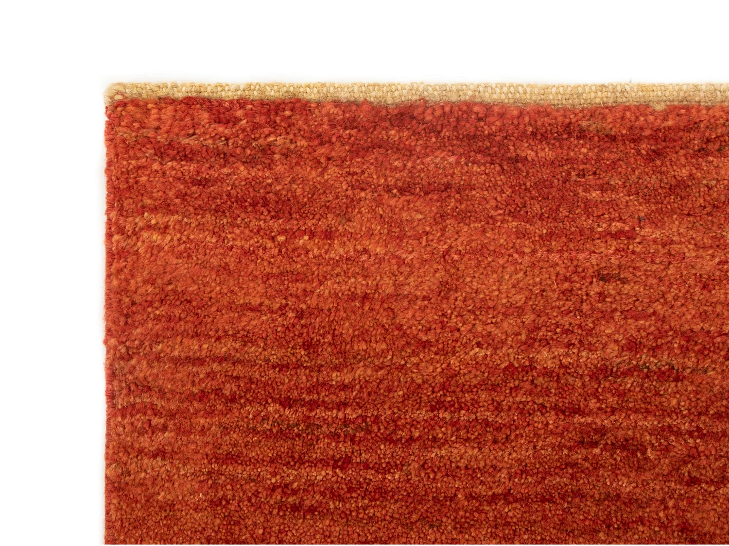 Tapis de laine 140x159 rouge Gabbeh Shouli