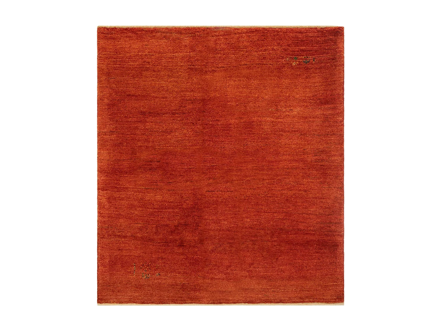Tapis de laine 140x159 rouge Gabbeh Shouli