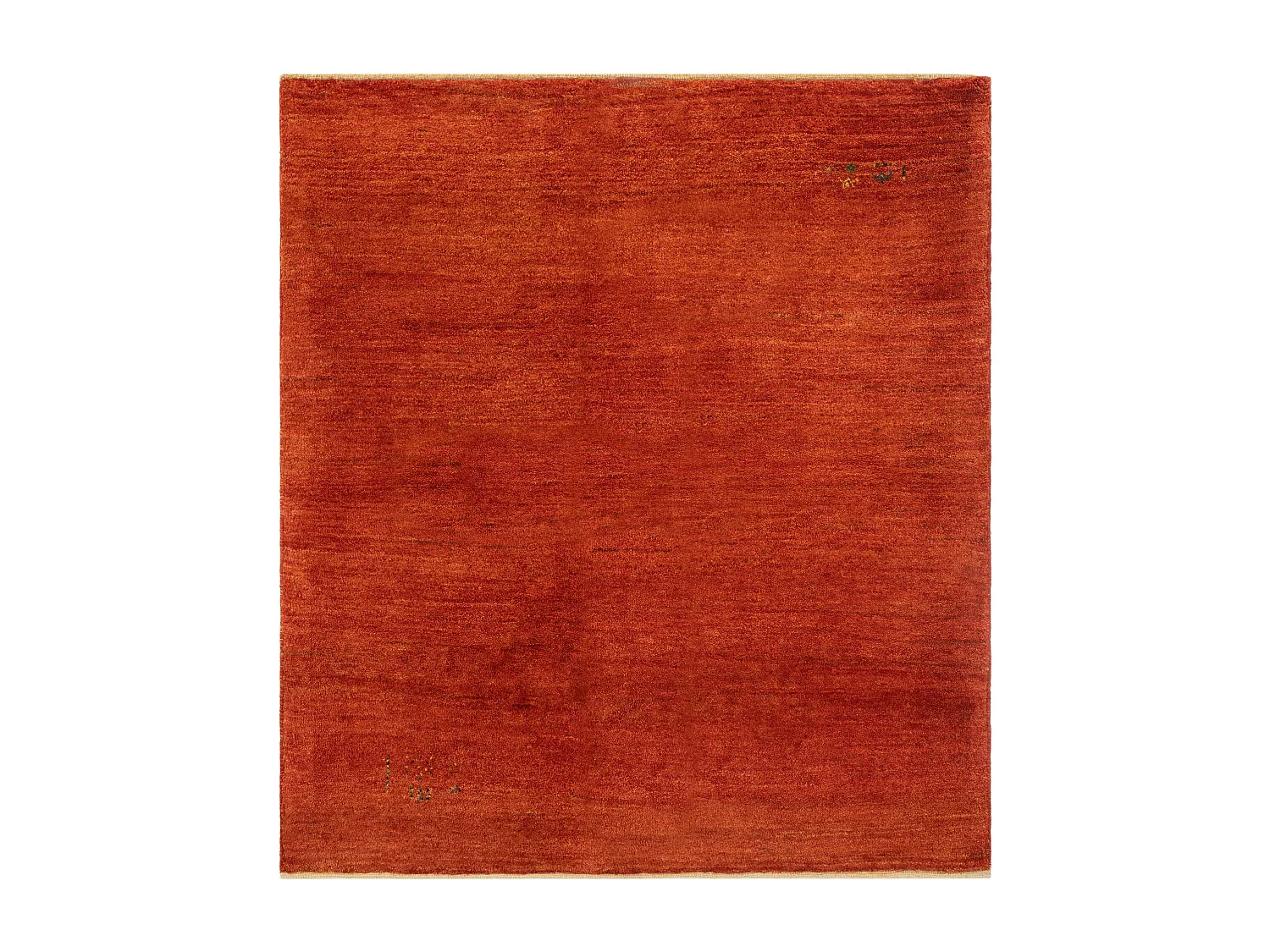 Tapis de laine 140x159 rouge Gabbeh Shouli