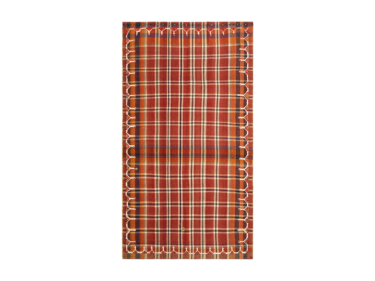 Tapis de laine 139x246 rouge Jajim