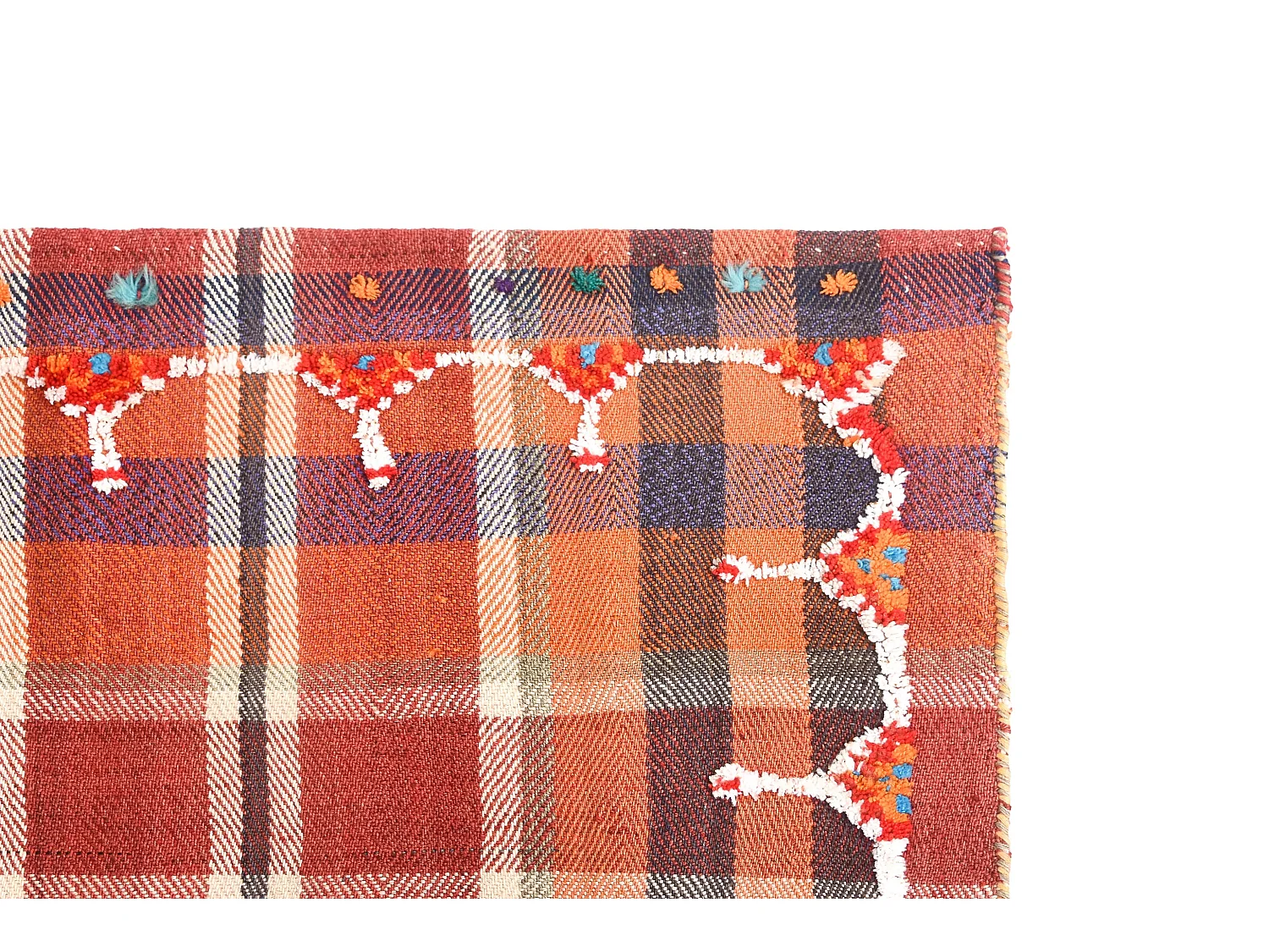 Tapis de laine 139x246 rouge Jajim