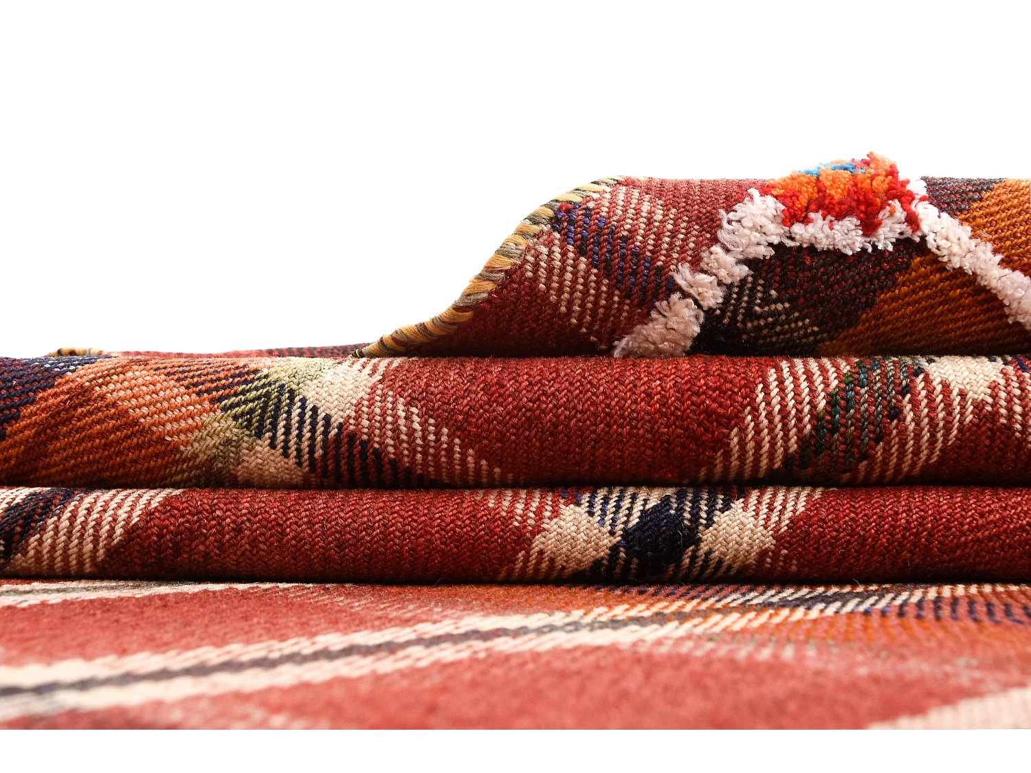 Tapis de laine 139x246 rouge Jajim