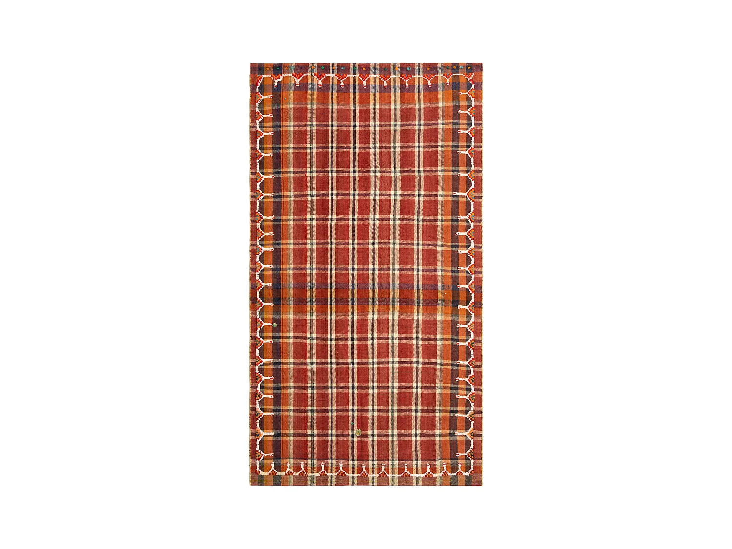 Tapis de laine 139x246 rouge Jajim