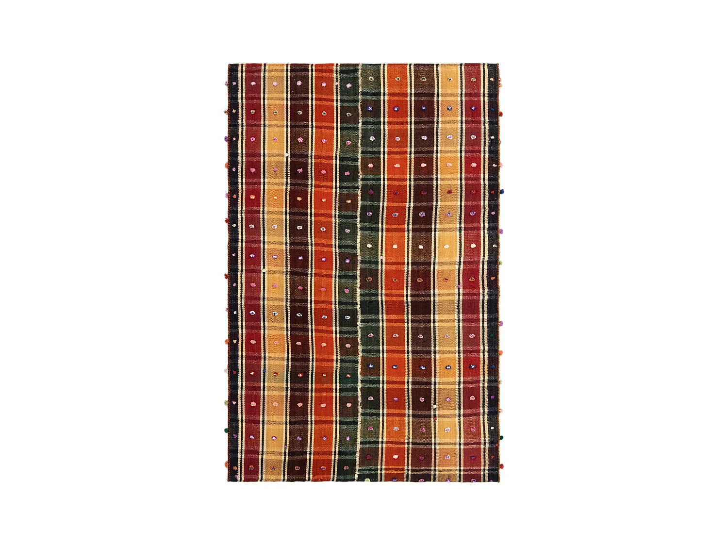 Tapis de laine 143x223 rouge Jajim