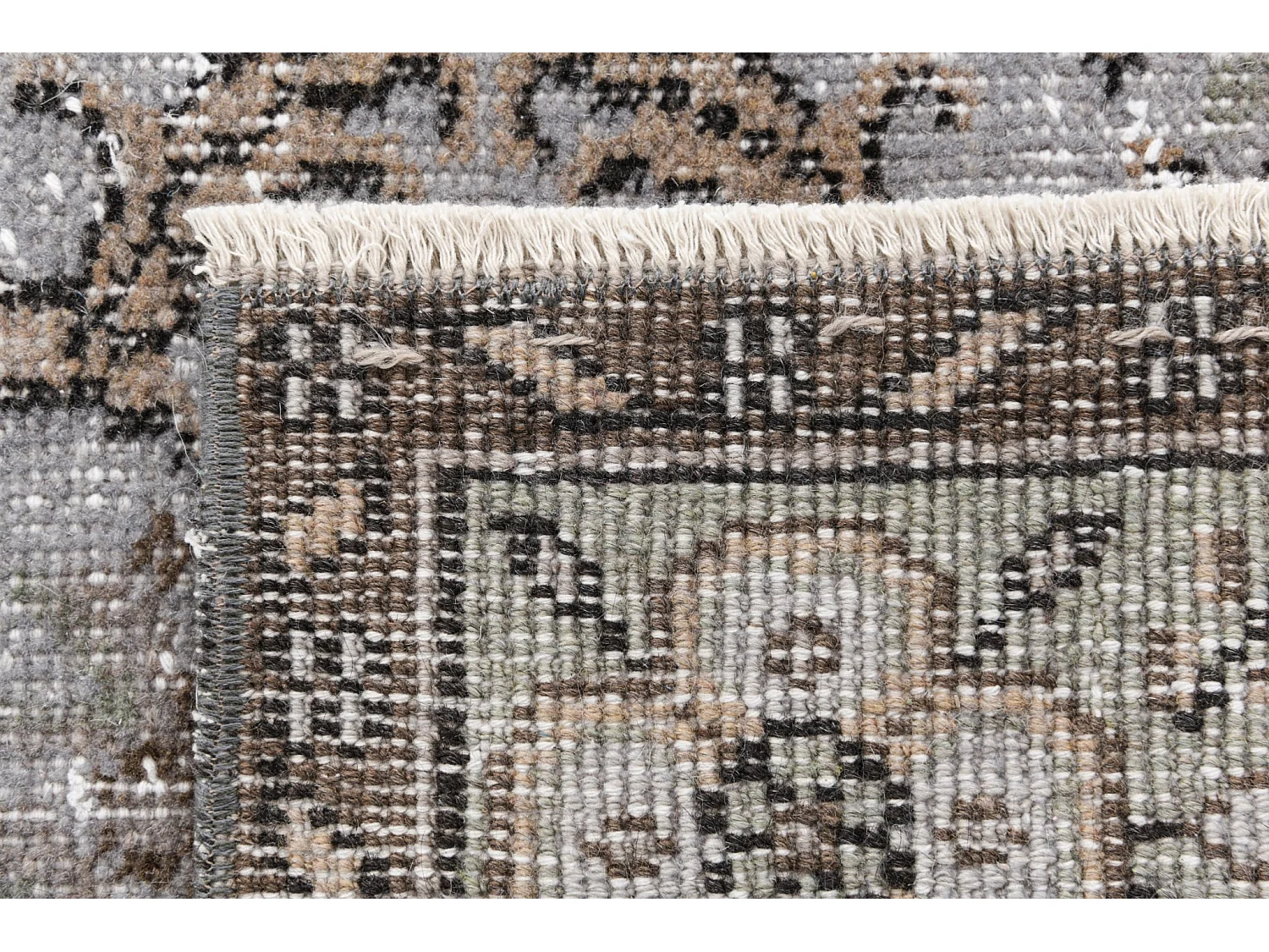 Tapis de laine 173x279 gris Ultra Vintage