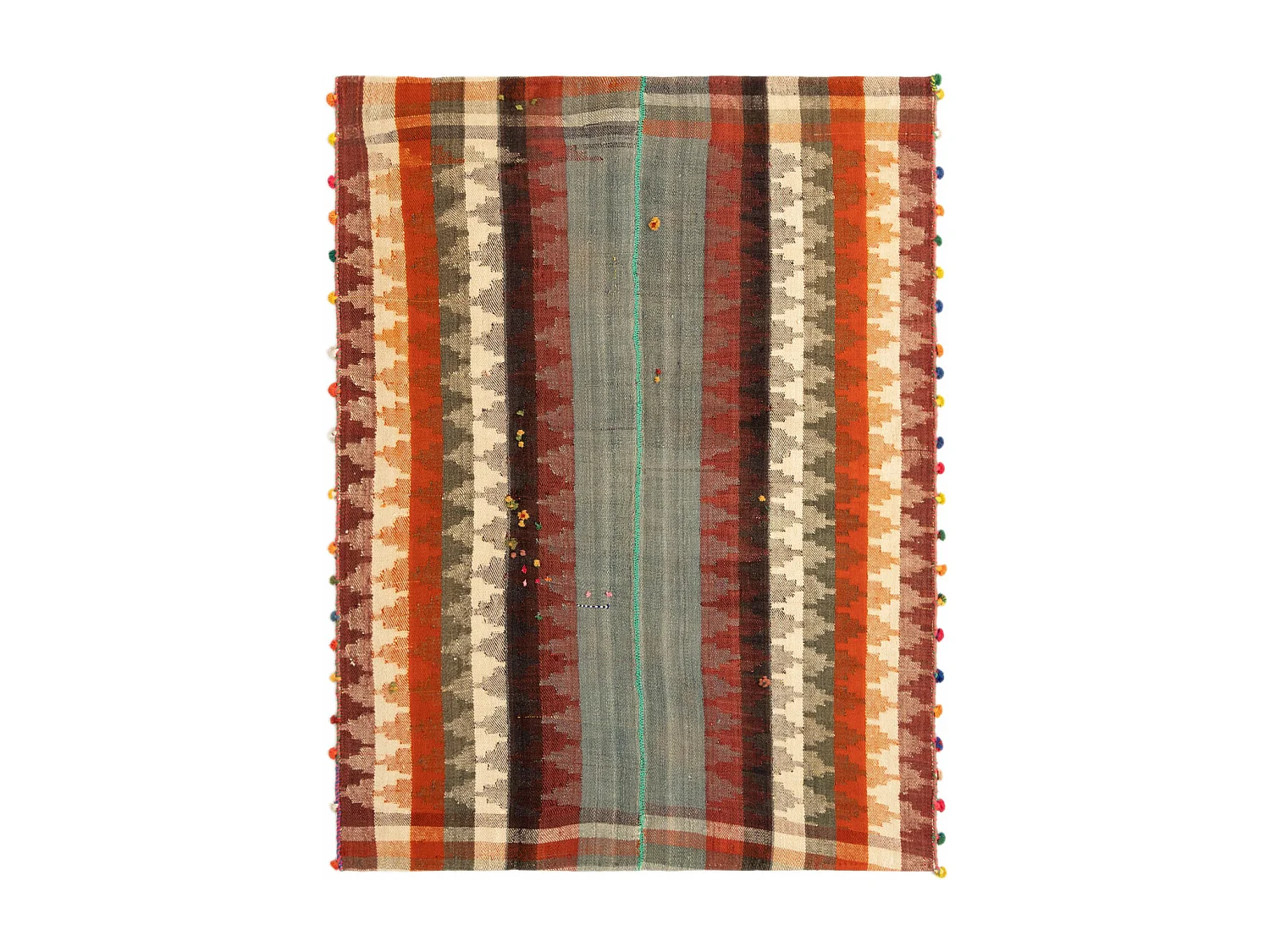 Wollteppich 143x188 Rot Jajim