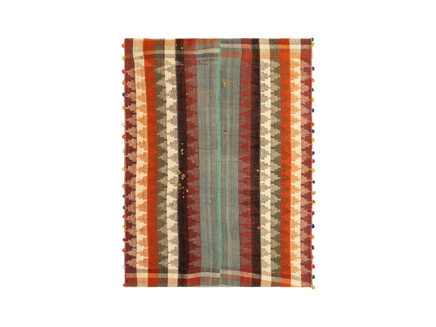 Wollteppich 143x188 Rot Jajim