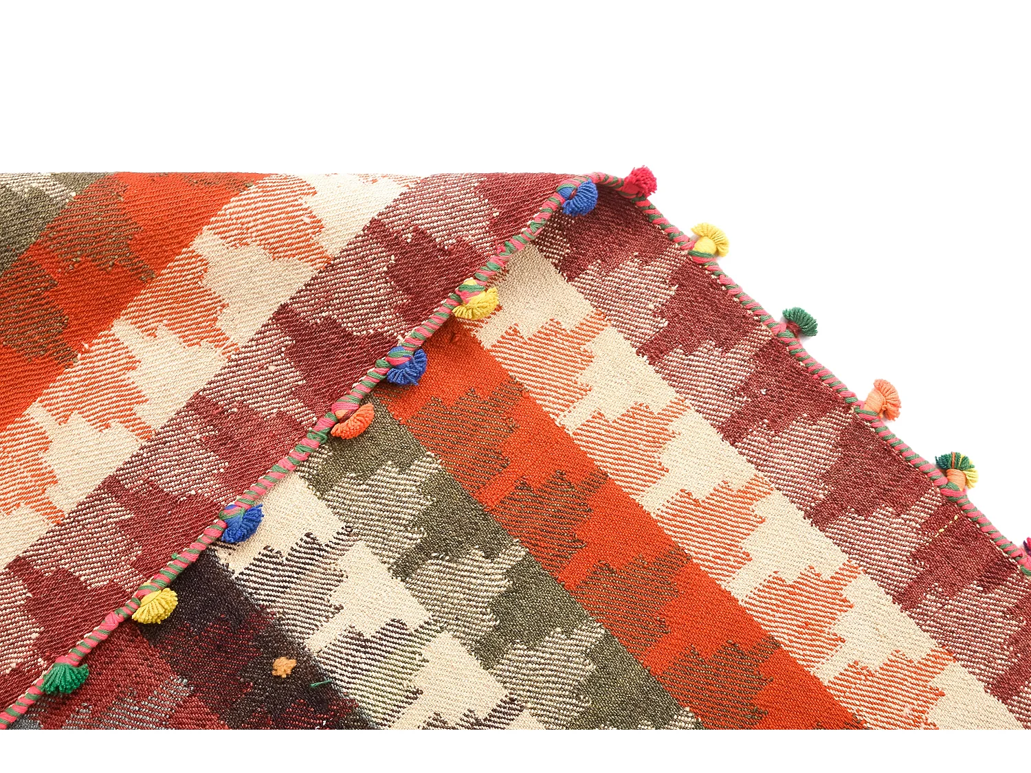 Tapis de laine 143x188 rouge Jajim