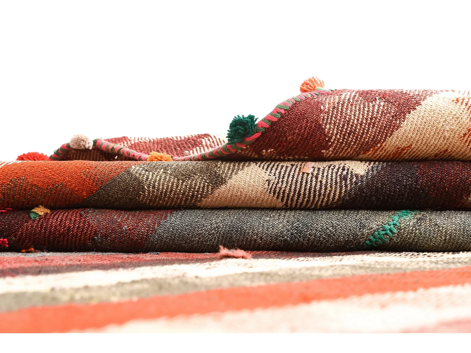 Tapis de laine 143x188 rouge Jajim